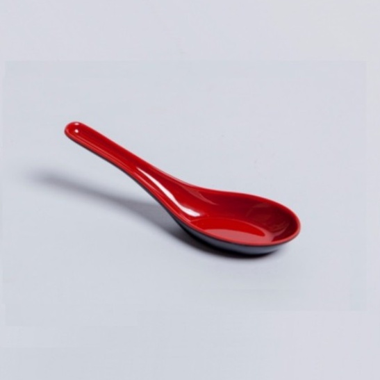 Muỗng cơm nhựa melamine 2 lớp đỏ đen (M/No14)