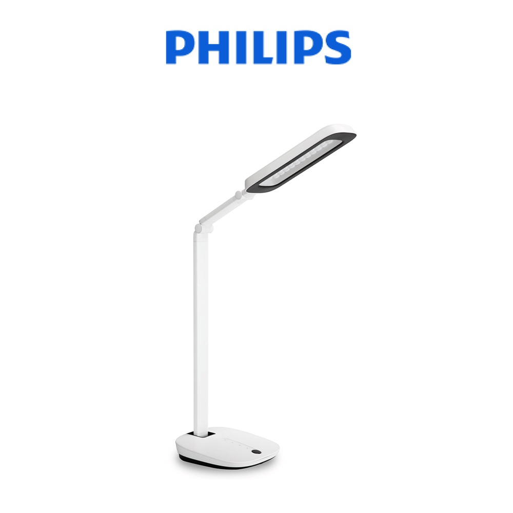 Đèn bàn Philips LED RobotPlus DSK601 RD 13W ánh sáng trung tính 4000K, 4 cấp độ sáng