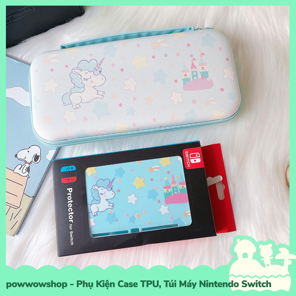 [Sẵn VN - Hỏa Tốc] Phụ Kiện Case Ốp TPU Dẻo, Túi Đựng Máy Cho Máy Game Cầm Tay Nintendo Switch Dream Blue Horse