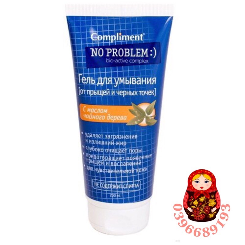 Gel rửa mặt 3 in 1 Compliment No Problem Nga 200ml