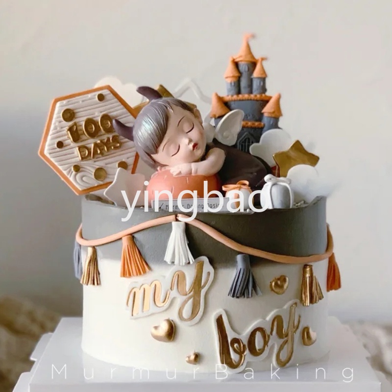 Búp Bê Nhựa Trang Trí Bánh Kem Hình Công Chúa Dễ Thương