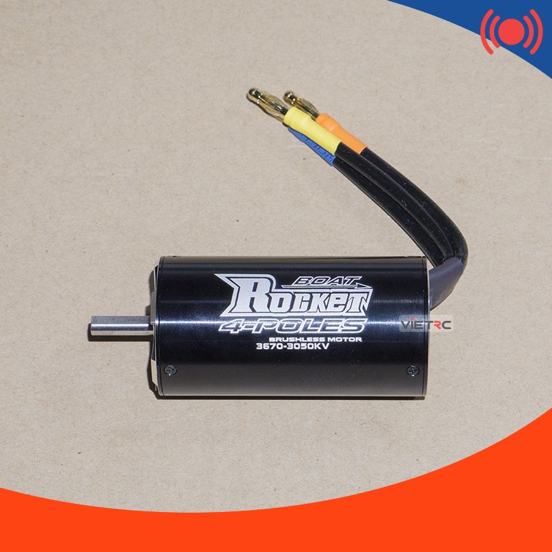 Động cơ không chổi than Rocket 3670-3050kv để chế tàu/cano điều khiển từ xa
