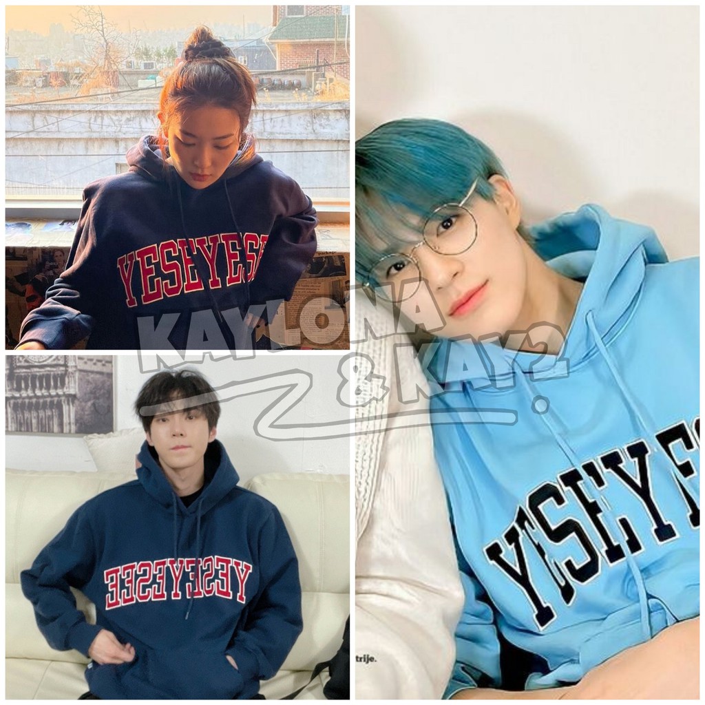 (Pay In Place) Áo thun màu đỏ In chữ HOODIE SWEATER KPOP KOREA YESEYESEE NCT DOYOUNG JENO IRENE RED