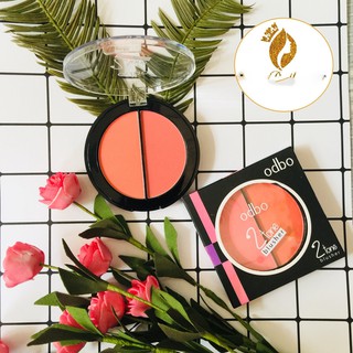 Phấn má hồng odbo 2 tone blusher thái lan 10.5g - no.2 cam nhạt