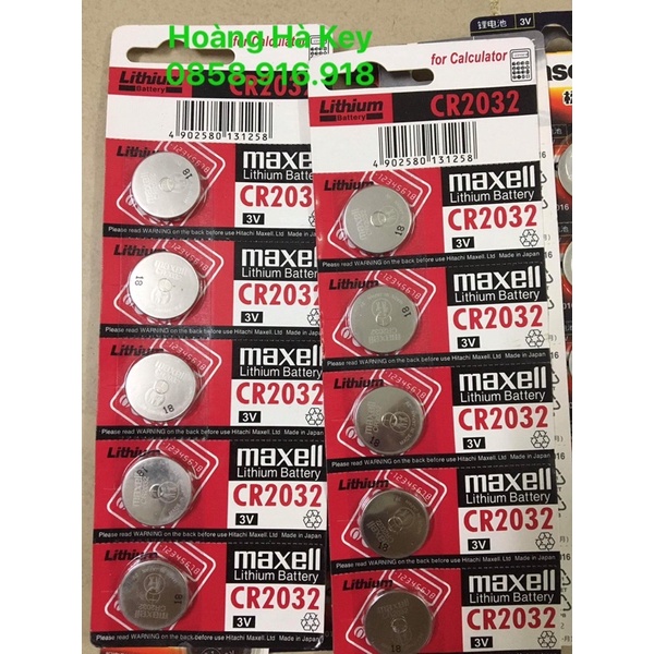 [ Vỉ 5 pin] Pin CMOS Maxell CR2032 - 2032 Lithium 3v - Hàng Chính Hãng