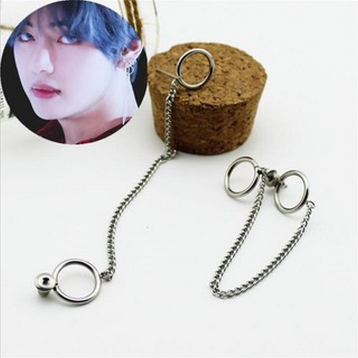 Khuyên tai Wanna One Kang Daniel trang sức phụ kiện nam nữ phong cách Hàn Quốc bông tai Unisex titan không gỉ