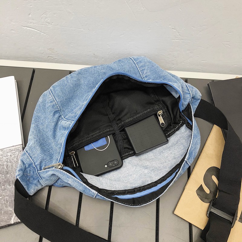 Túi bao tử bum bag denim nam nữ mẫu mới 2022