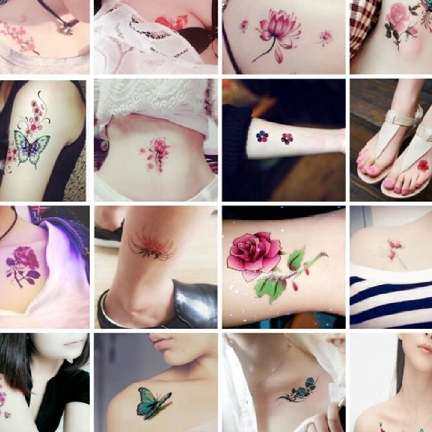 30 Sticker hình xăm dán chống thấm xinh xắn
