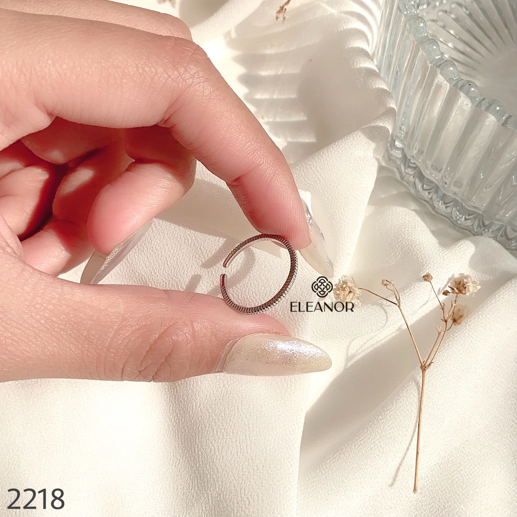 Nhẫn Bạc Eleanor Accessories Phong Cách Retro Đính Hạt Twiste Dễ Thương