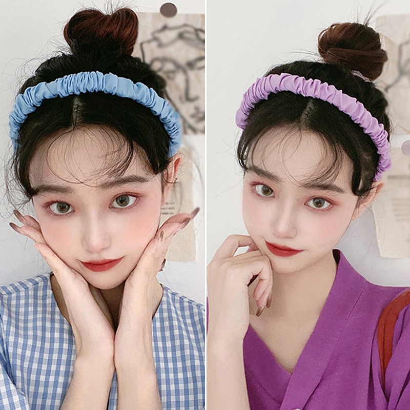 (Hàng Mới Về) Băng Đô Cài Tóc Thiết Kế Xếp Ly Dễ Thương