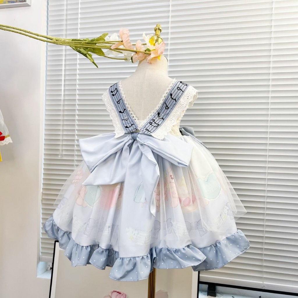 Đầm Công Chúa Lolita Phong Cách Phương Tây Thời Trang Xuân Hè Cho Bé Gái