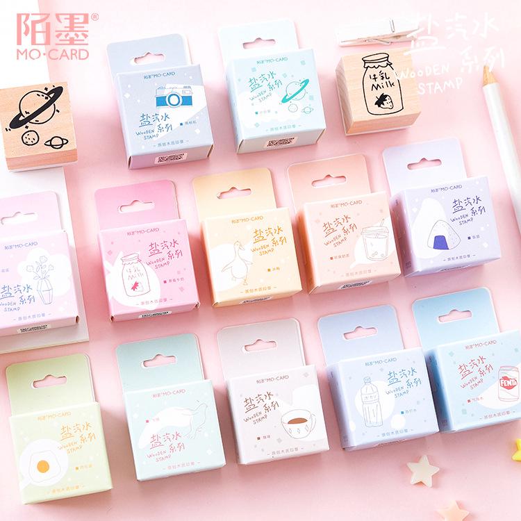 Con Dấu Bằng Gỗ Thiết Kế Đơn Giản Sáng Tạo Kiểu Nhật Hàn