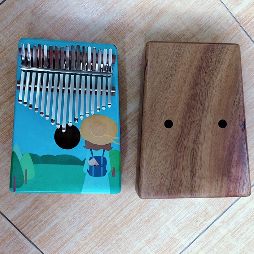 Đàn Kalimba Gỗ 17 phím Thương hiệu Myron Mẫu Lá - HÀNG CÓ SẴN