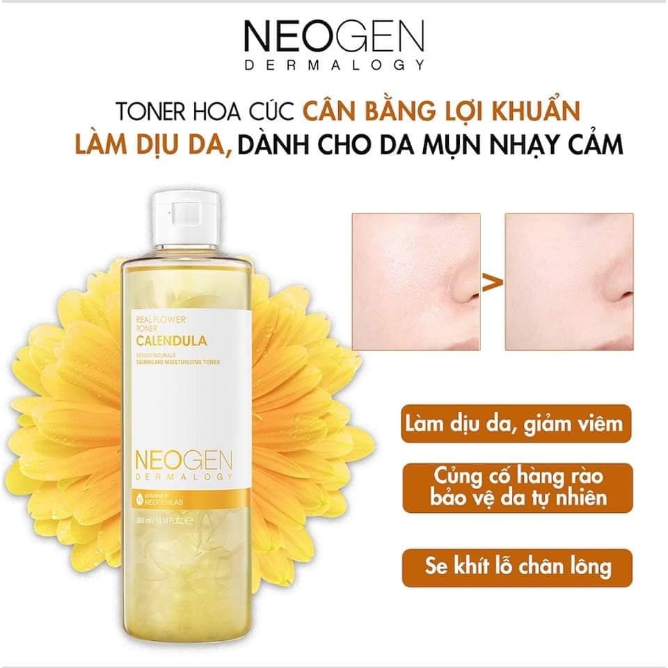 Nước cân bàng da hoa cúc Neogen Dermalogy Real Flower Calendula Toner