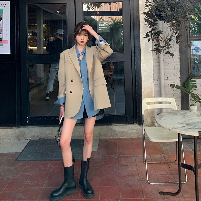 Ảnh thật 5 hình cuối-HC460.Set blazer mùa thu thời trang phiên bản Hàn Quốc