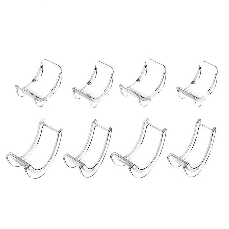 Bộ 8 Miếng Đệm Nhẫn Silicone Trong Suốt Có Thể Điều Chỉnh Kích Cỡ