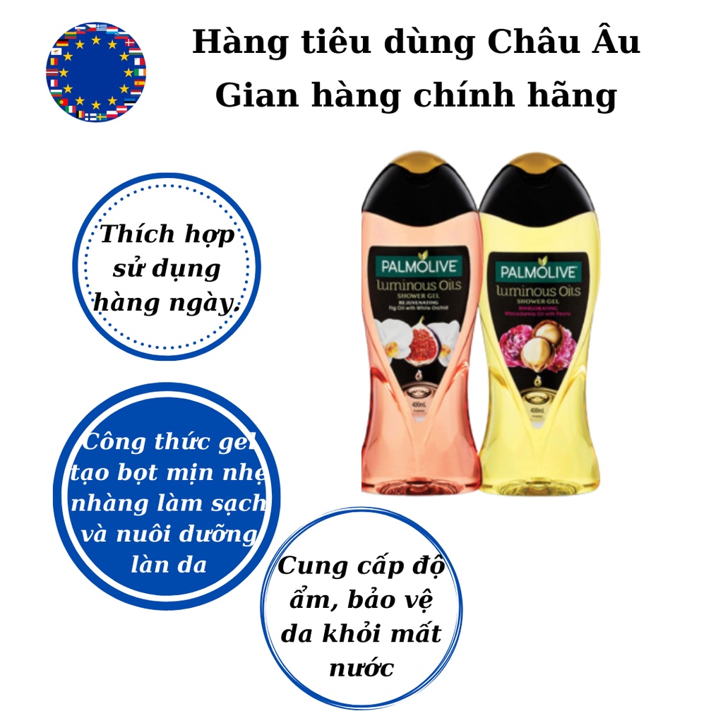 Sữa tắm Naturals Palmolive,sữa tắm nữ, sữa tắm Nam, cấp ẩm làm sáng mịn da, chiết xuất thiên nhiên, nội địa Châu Âu,