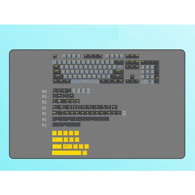 Bộ keycap PBT doubleshot, OEM profile nút bàn phím cơ phù hợp nhiều layout bàn phím trên thị trường