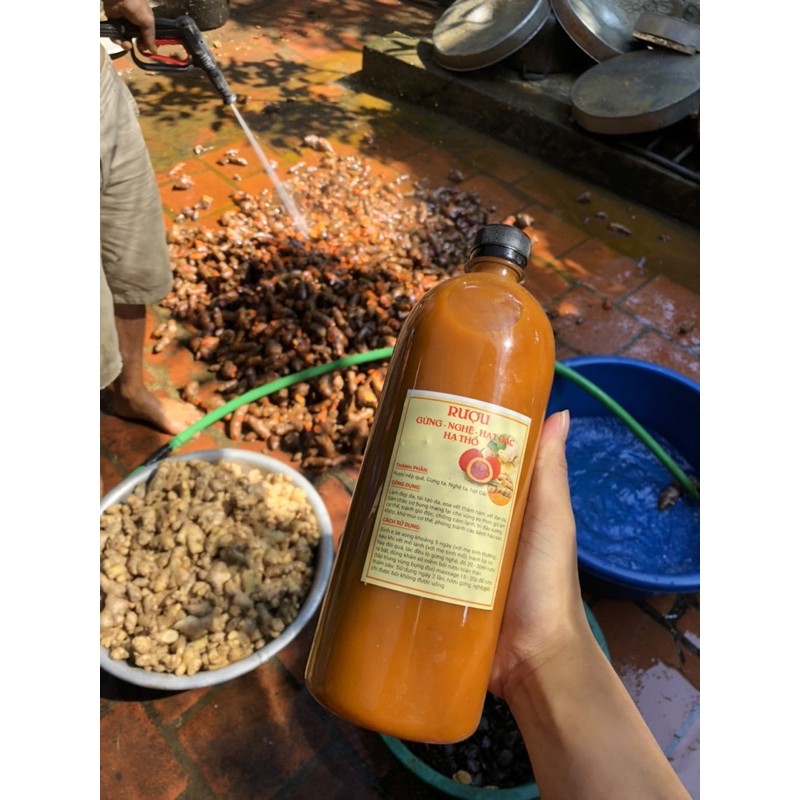 Cốt gừng nghệ gấc hạ thổ 6 tháng toàn thân 1000ml | BigBuy360 - bigbuy360.vn
