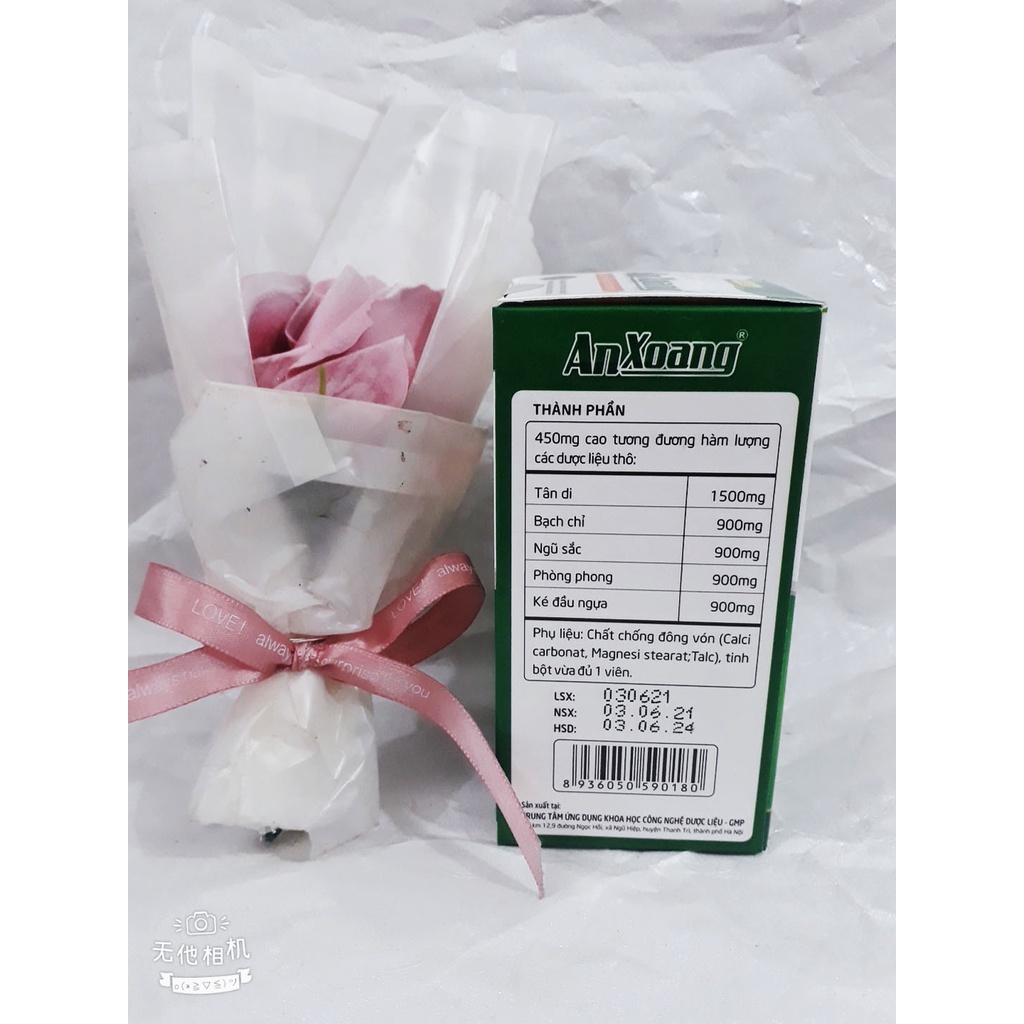 Viên uống AN XOANG, hỗ trợ làm giảm các triệu chứng của viêm xoang, viêm mũi dị ứng: chảy nước mũi, đau nhức vùng trán