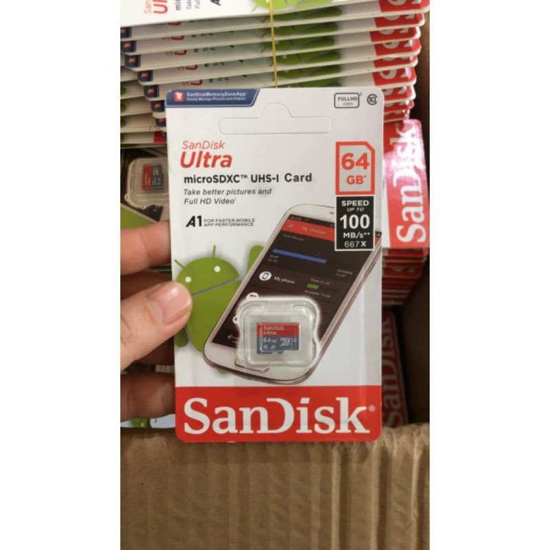 ( Giá tốt nhất) Thẻ nhớ Micro SD Sandisk 64G Hàng chính hãng