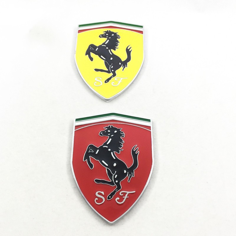Logo Bằng Kim Loại Hình Ngựa Độc Đáo Để Trang Trí Cho Xe Ferrari