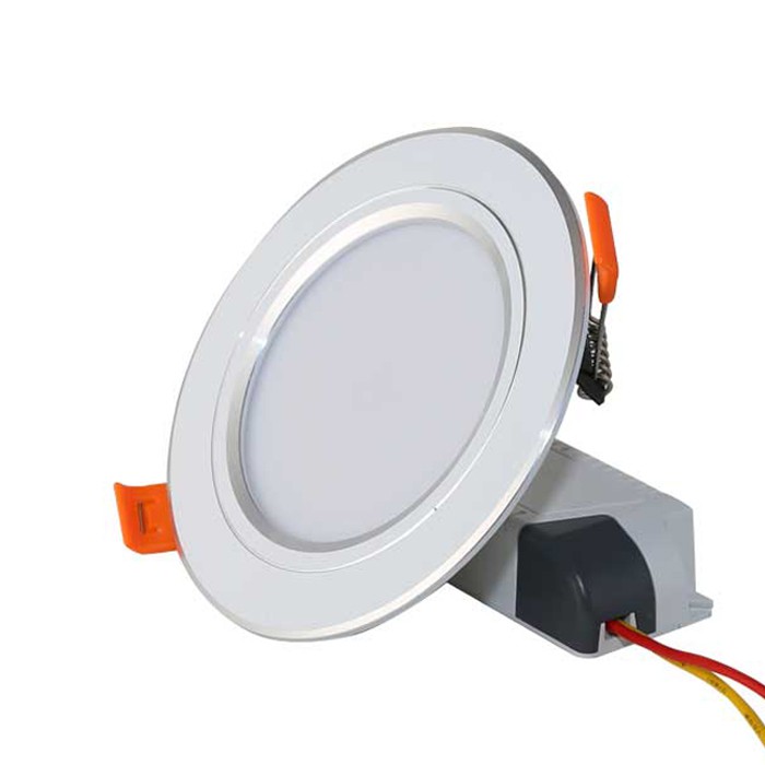 Đèn LED Downlight âm trần đổi màu 7W Rạng Đông AT10 ĐM 90/7W, Viền mạ bạc tinh tế