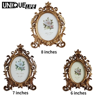[Khung Ảnh Retro Vintage 8x6 '' 5x7 '' Giá Đỡ Ảnh Hình Bầu Dục 6 inch