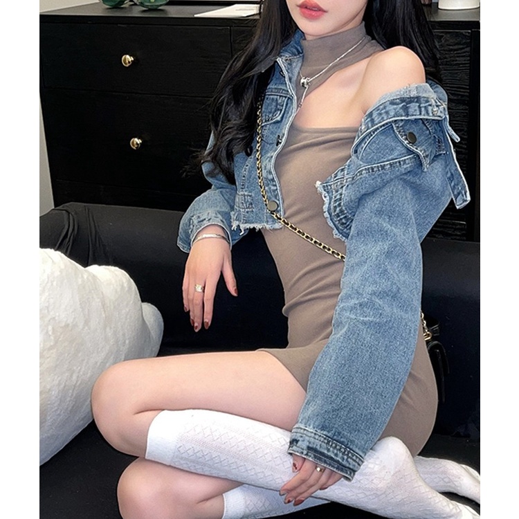 Áo Khoác Denim Thời Trang Mùa Hè Quyến Rũ Cho Nữ