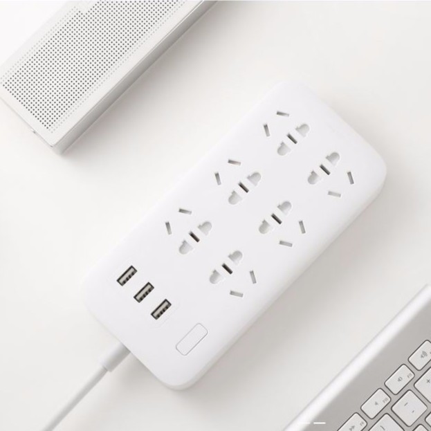 Ổ cắm Xiaomi Mi Power Strip 6 cổng 3 USB | BH 3 tháng