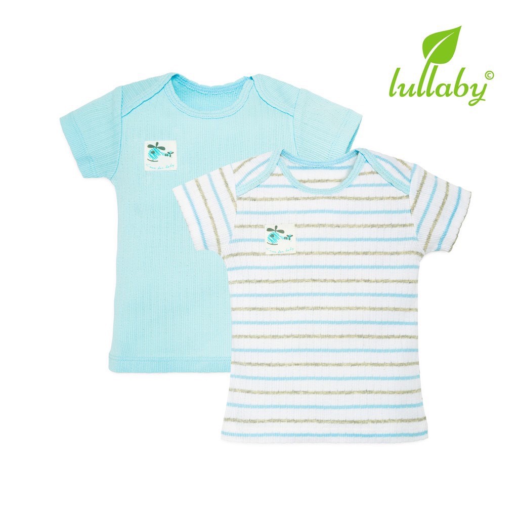 Áo cộc tay vai chồm Lullaby chất liệu 100% cotton cho bé 3-6 tháng