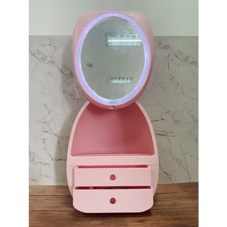 TỦ ĐỰNG MỸ PHẨM HÌNH TRỨNG CÓ ĐÈN LED