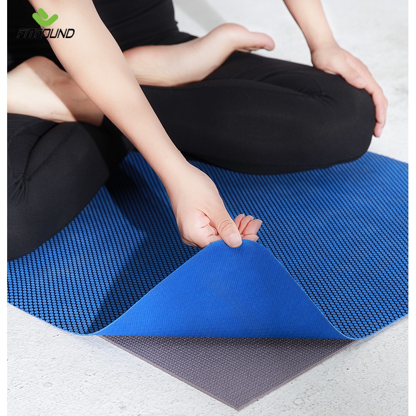 Thảm tập yoga cao su chống trơn trượt 1mm Fitfound Siêu mỏng gấp gọn đi du lịch sử dụng được như khăn trải