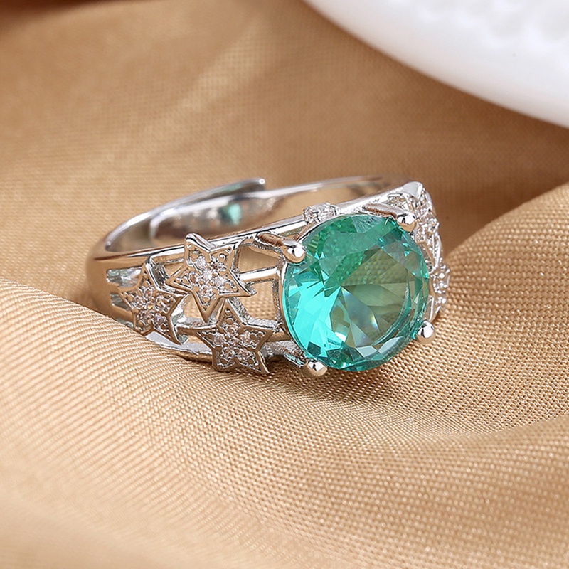 Nhẫn Bạc 925 Có Đính Đá Hình Oval Sang Trọng Cho Nữ