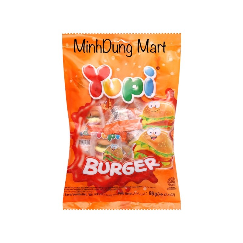 Kẹo dẻo Burger Yupi gói 96g