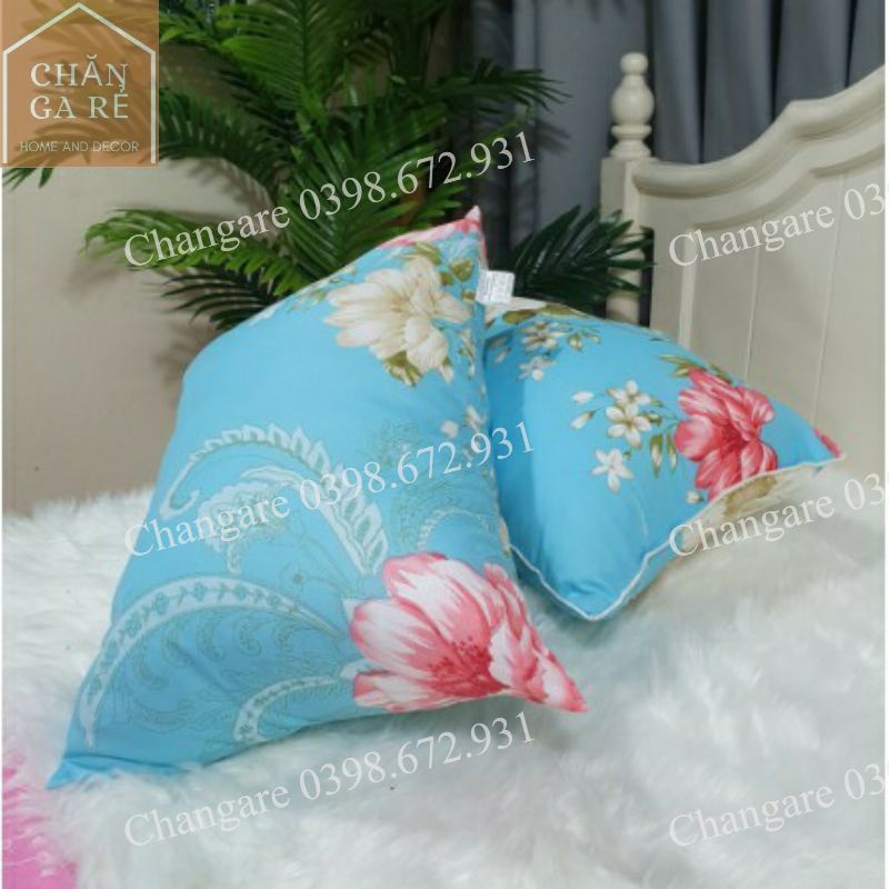 Ruột gối bông gòn mẫu hoa trà xanh ruột gối nằm kích thước 45x65cm
