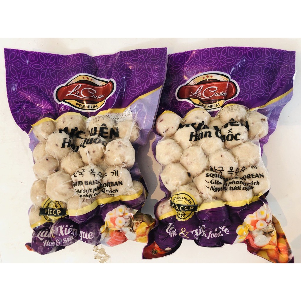 1kg Mực Viên Hàn Quốc Lacusina thơm ngon
