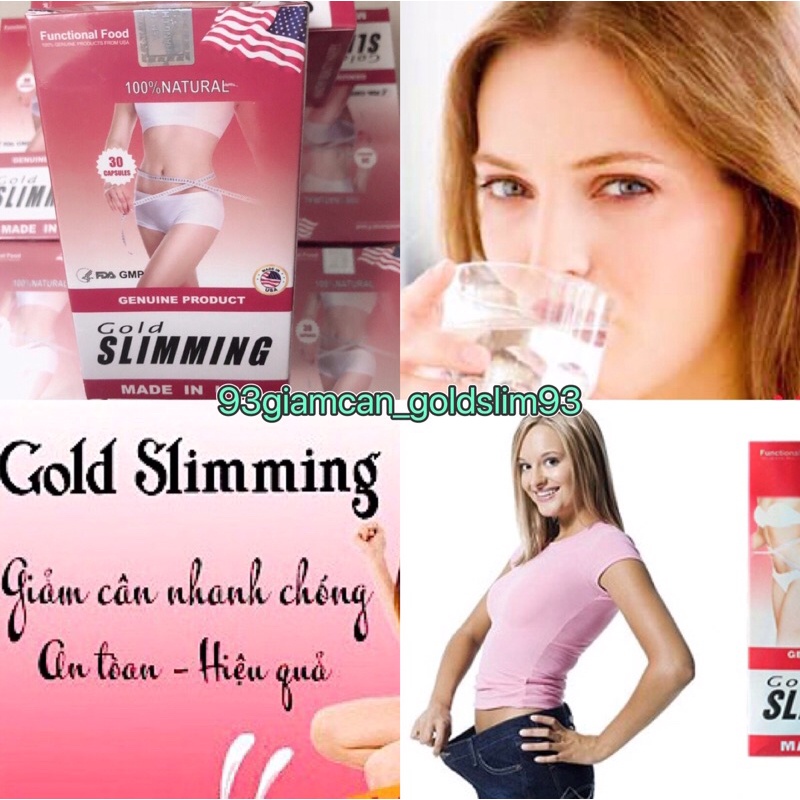 VIÊN UỐNG GIẢM CÂN DÀNH CHO CƠ ĐỊA KHÓ GIẢM GOLD SLIMMING CỦA MỸ HỘP 30 VIÊN