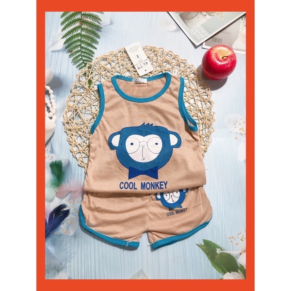 Bộ balo sát nách cho bé trai mùa hè cotton siêu mát 08-20kg siêu rẻ