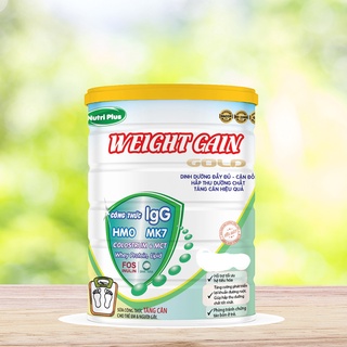 Sữa bột Nutri Plus WEIGHT GAIN dinh dưỡng đầy đủ, cân đối hấp thụ dưỡng chất tăng cân cho người gầy 900G-Nutri Plus NWG
