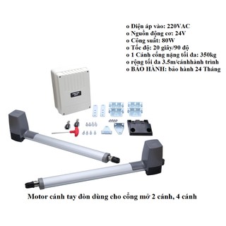 Mô tơ cổng mở cánh tay đòn  PK350DC