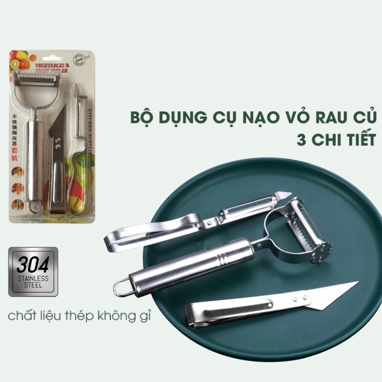 BỘ NẠO CỦ QUẢ CẦM TAY IINOX CÓ LƯỠI RĂNG CƯA SẮC BÉN BÀO SỢI DỄ DÀNG