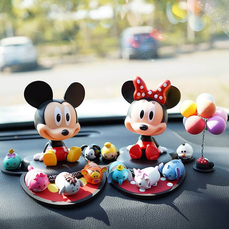 Chuột Mickey Minie Và Set Loi Choi Cực Cute Trang Trí Taplo Ô Tô