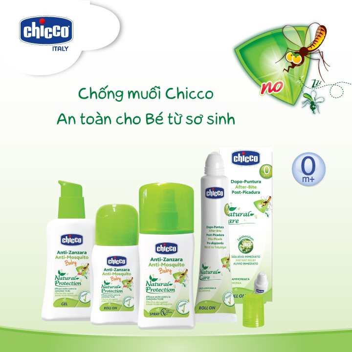 Chống muỗi Chicco chính hãng dạng chai xịt, kem hoặc lăn mẫu mới