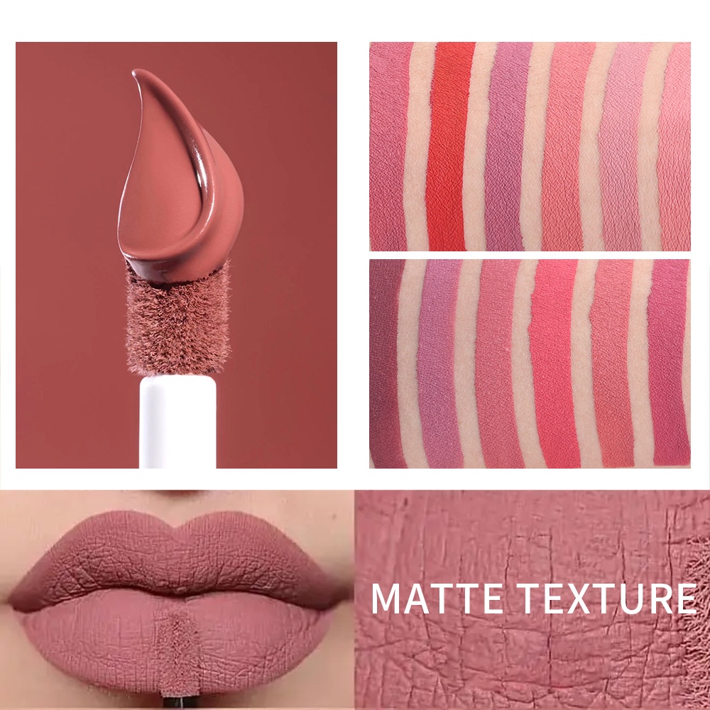 Set 6 Thỏi Son Lì Lâu Trôi Chống Thấm Nước Dưỡng Ẩm