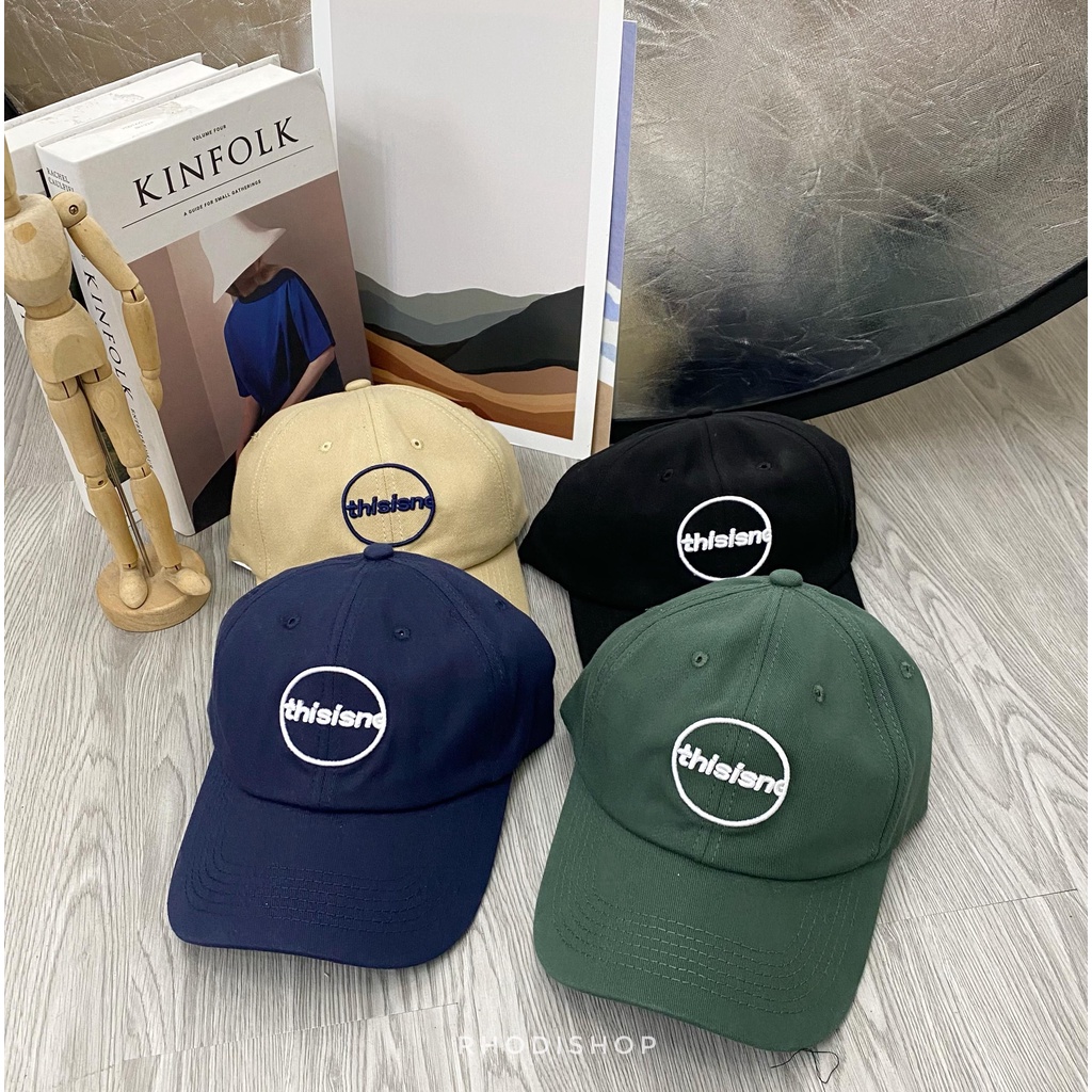 Mũ lưỡi trai nam nữ thêu Thisisne RHODI