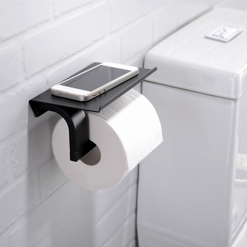 Giá Đỡ Cuộn Giấy Vệ Sinh Gắn Tường Bằng Thép Không Gỉ Tiện Lợi Dành Cho Nhà Tắm