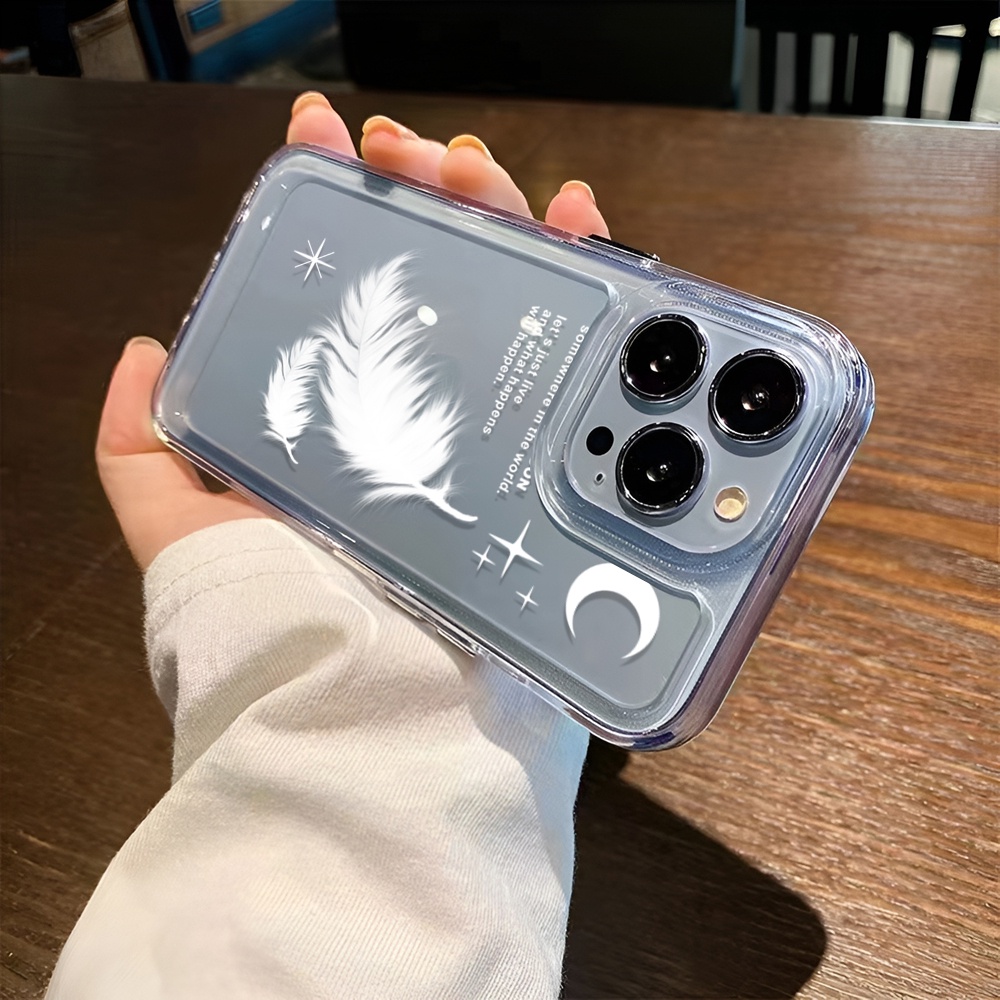Ốp Điện Thoại Tpu Dẻo In Hình Mặt Trăng Vũ Trụ Trắng Cho iphone 14ProMax 14Plus 13 11 12 7Plus X XR XS Max
