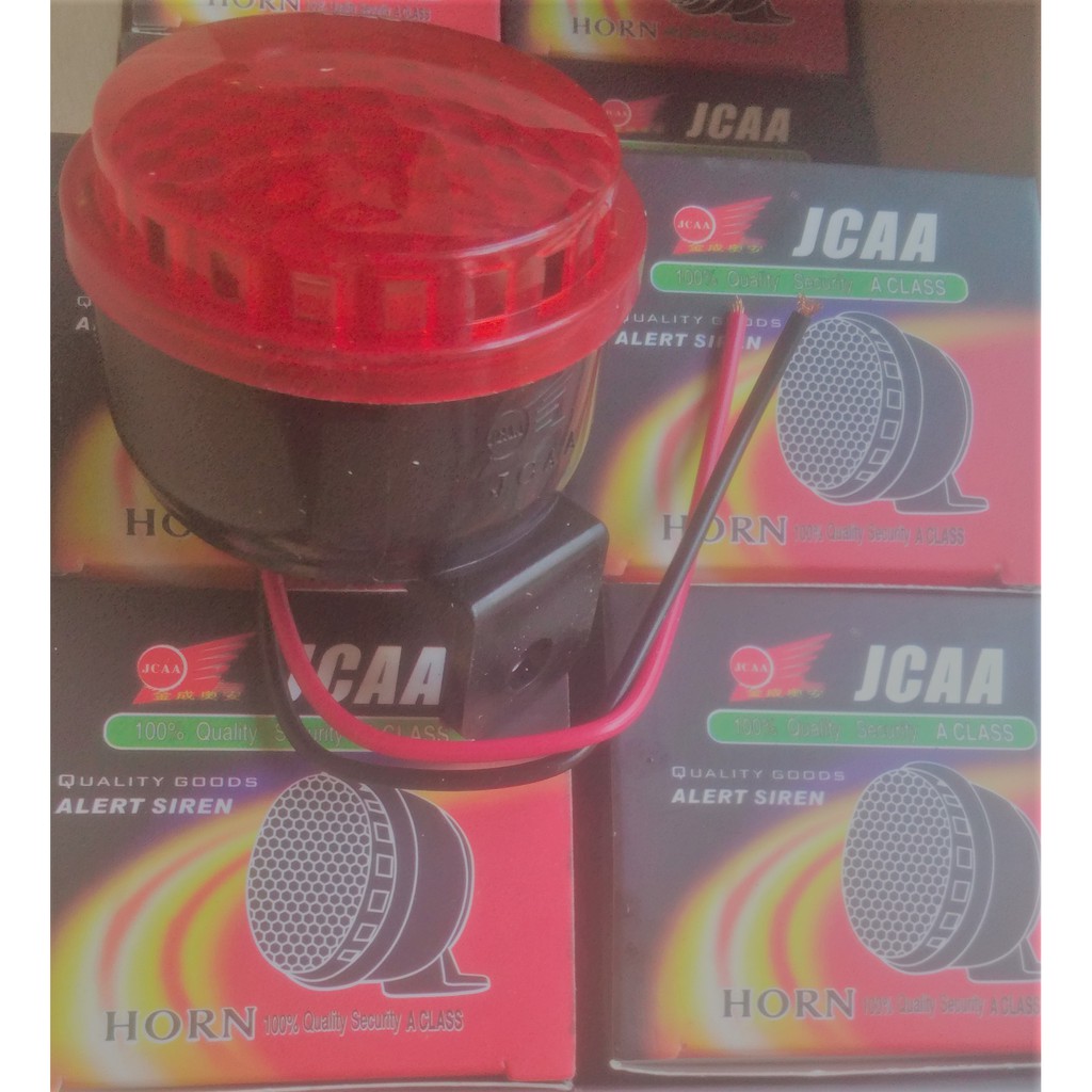 Còi hú báo động, 6 tiếng thay đổi, có đèn