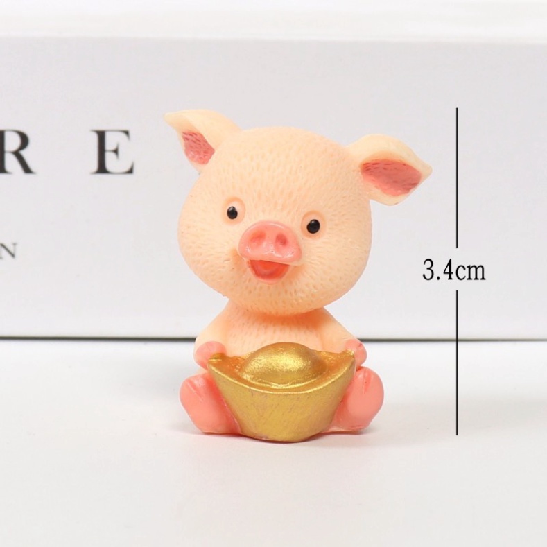 đồ trang trí bánh kem [FREESHIP❤️] heo nhựa thần tài